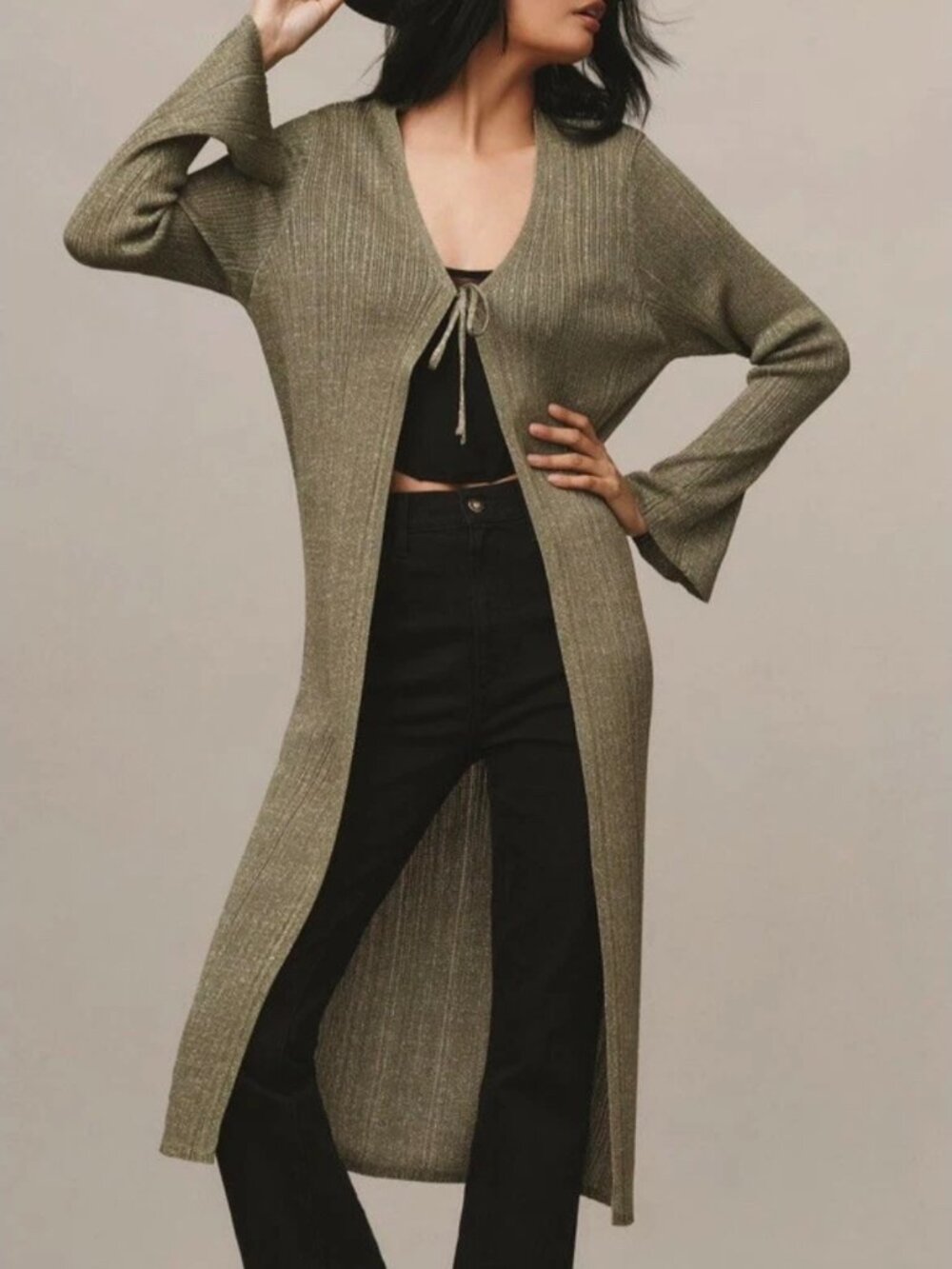 Anthropologie Long Shine Cardigan Sweater